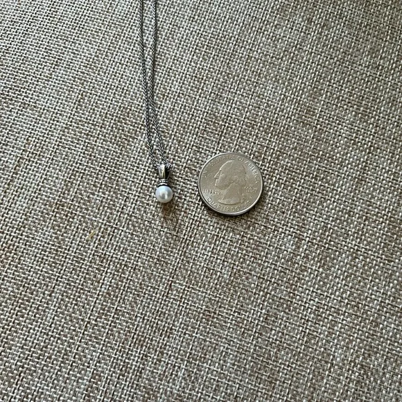 James Avery Sterling Silver Pearl Pendant Necklace - White - Picture 4 of 7